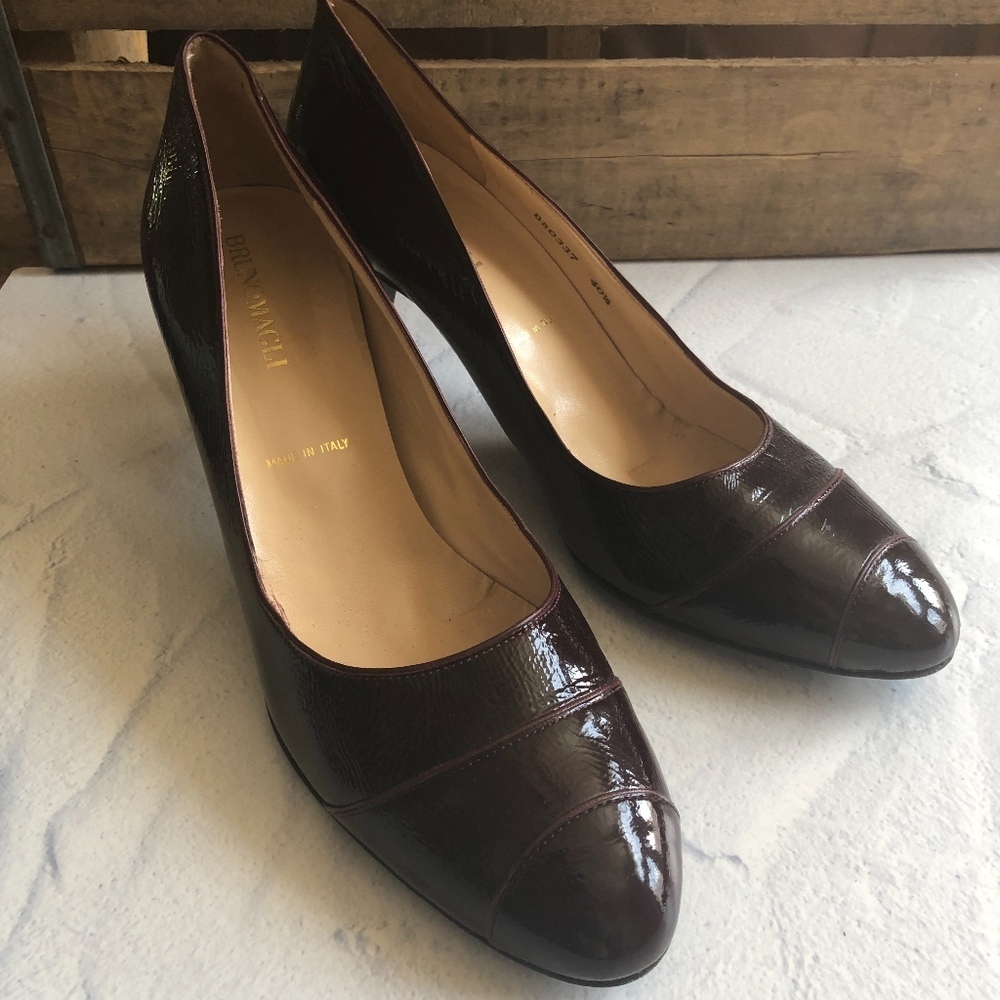 Bruno Magli Burgundy Leather Heels 40.5
